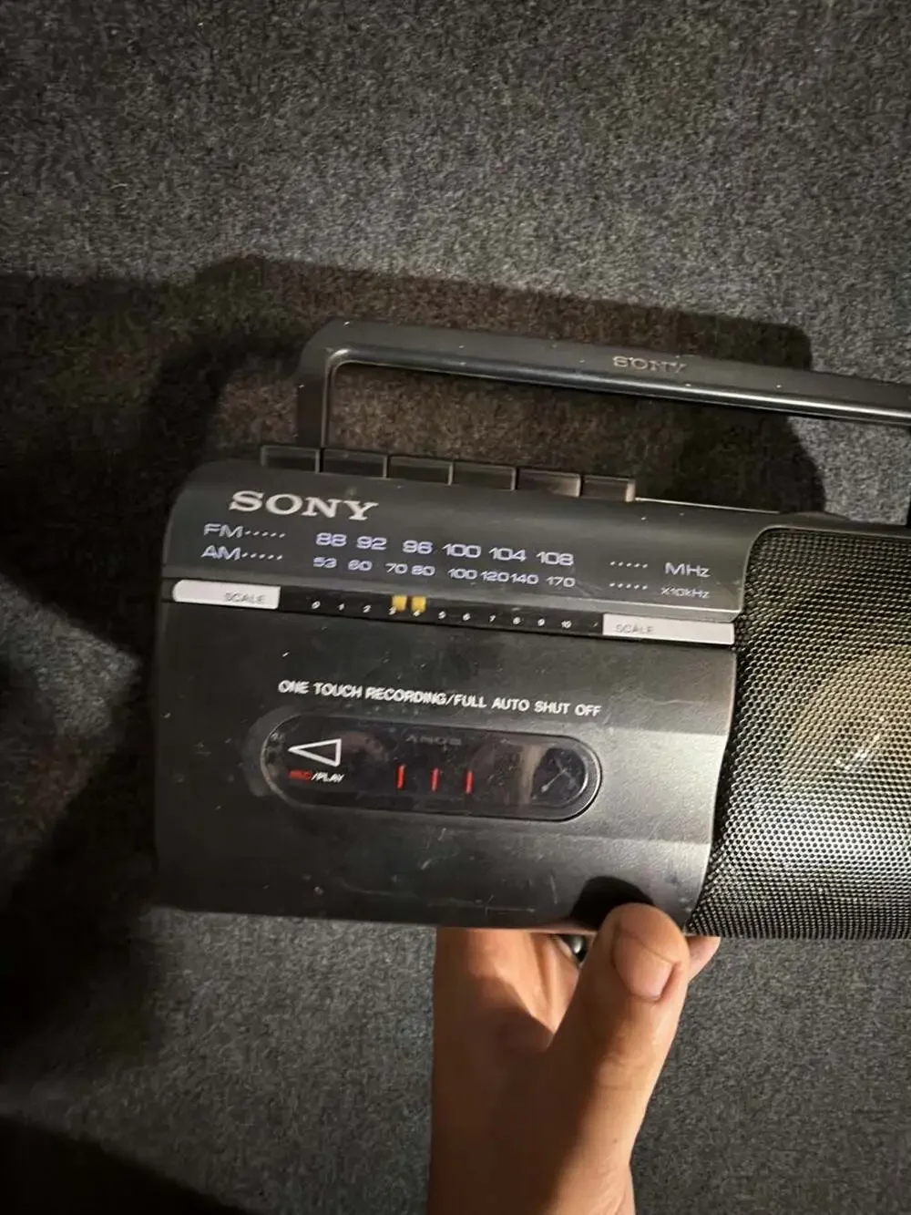 Sony CFM-10 Vintage Portable AM/FM Radio Cassette-Corder not tested